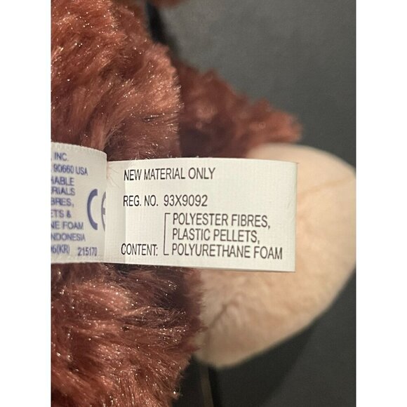 Aurora Brown Plush Monkey Chimp Sitting Stuffed Animal Toy 10 inches - Picture 7 of 9